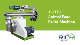 Línea de producción de pellets de alimentación animal de 1-2T/H