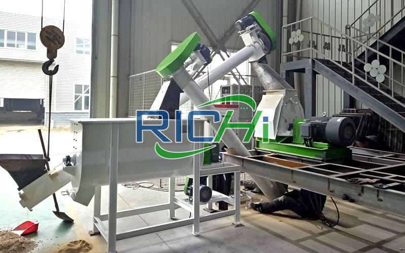 La línea de producción de polvo de alimentación de 1-2T/H en Tanzania