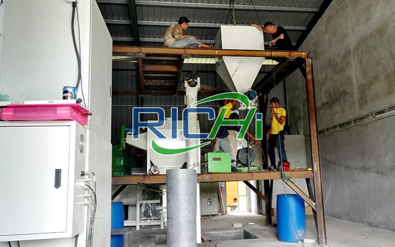 La línea de alimentación animal en puré de 3-5T/H en Malasia