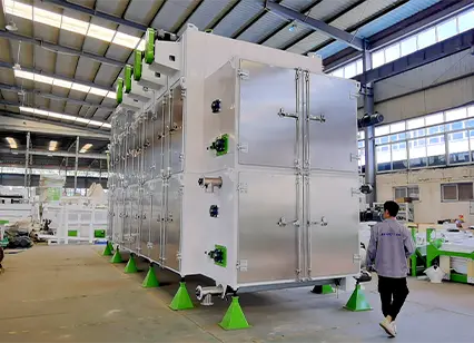 Secador de banda para alimentos acuícolas