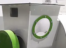 Puerto de visualización del limpiador de polvo de tambor