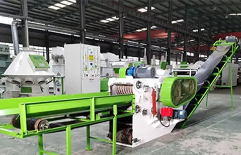 Cinta transportadora para alimentación y descarga.