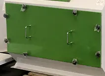 Puerta de mantenimiento del tamiz de limpieza de pellets