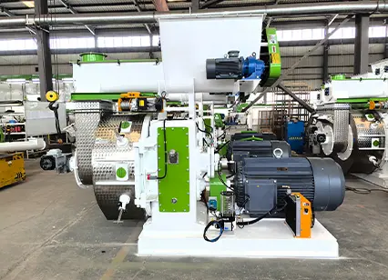 máquina de pellet de cáscara en richi taller