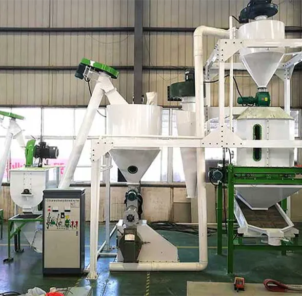 línea de producción de piensos para aves de corral