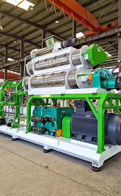 Extrusora de alimento para peces de doble tornillo