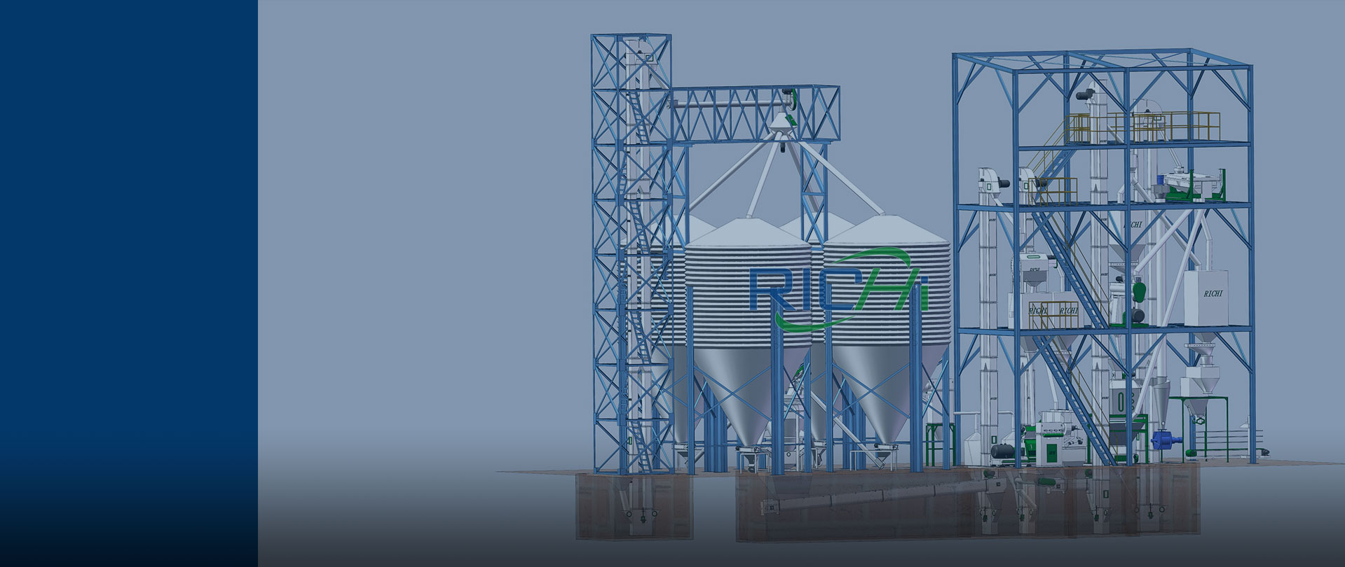 Planta de procesamiento de alimentos para acuicultura