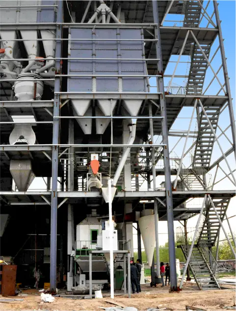 línea de producción de piensos para aves de corral