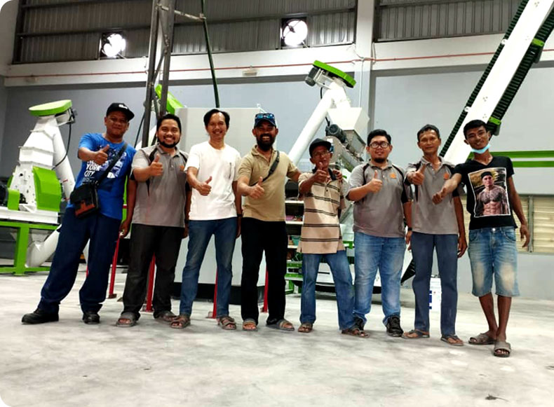 Línea de producción de pellets para piensos para animales en Afganistán